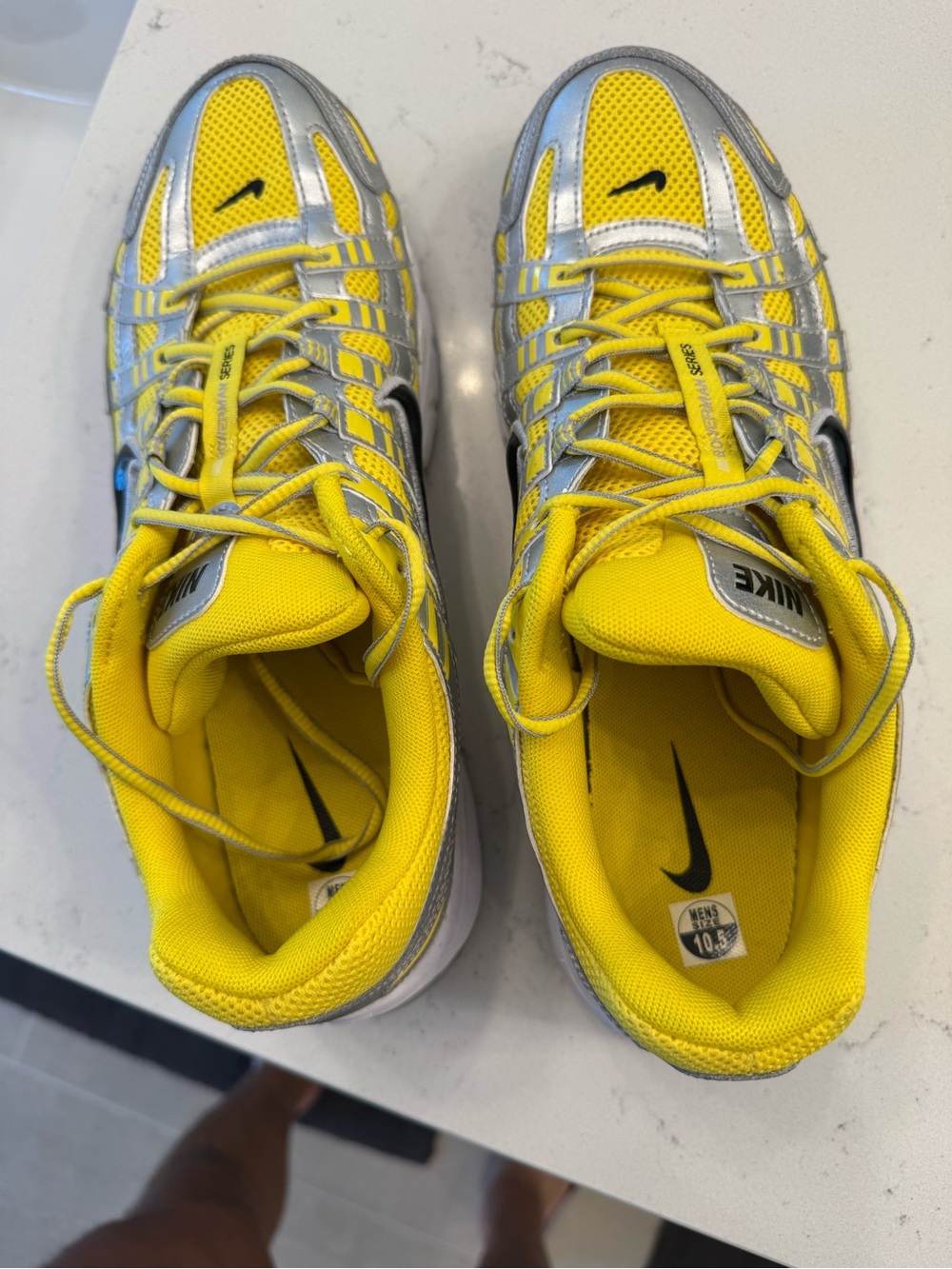 Nike Men’s P-6000 Yellow & Silver Sneakers - Picture 2 of 4